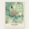 Winooski, Vermont map print, the full design