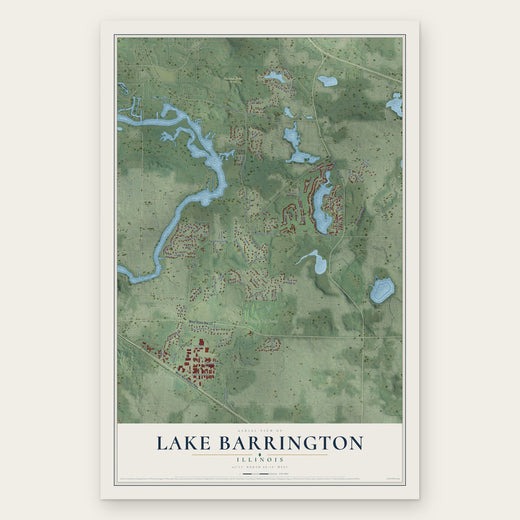 Lake Barrington, Illinois map print, the full design