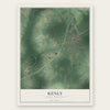 Kenly, North Carolina map print, the full design