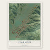Fort Jones, California map print, the full design