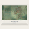 Yates City, Illinois map print, the full design