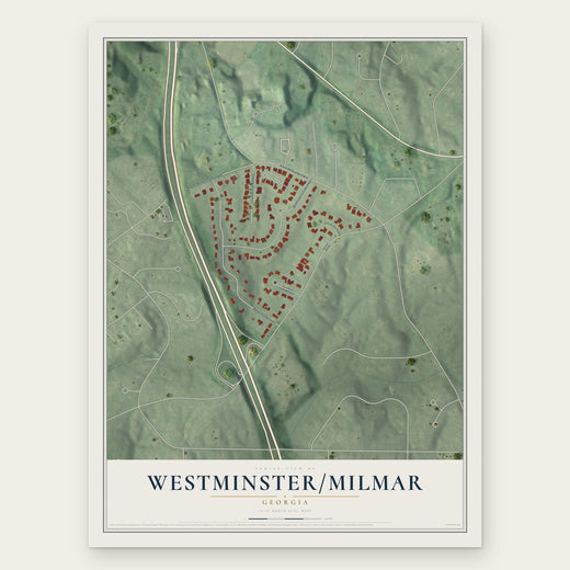 Westminster-Milmar, Georgia map print, the full design