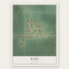 Kane, Illinois map print, the full design