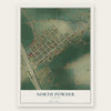 North Powder, Oregon map print, the full design