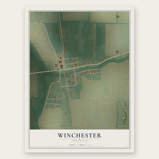 Winchester, Arkansas map print, the full design