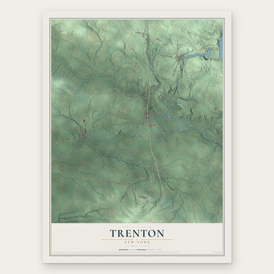 Trenton, New York map print, the full design