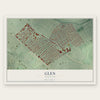 Glen, Maryland map print, the full design
