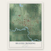 Beaver Crossing, Nebraska map print, the full design