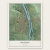 Oregon, Illinois map print, the full design