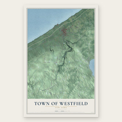 Town of Westfield, New York map print, the full design