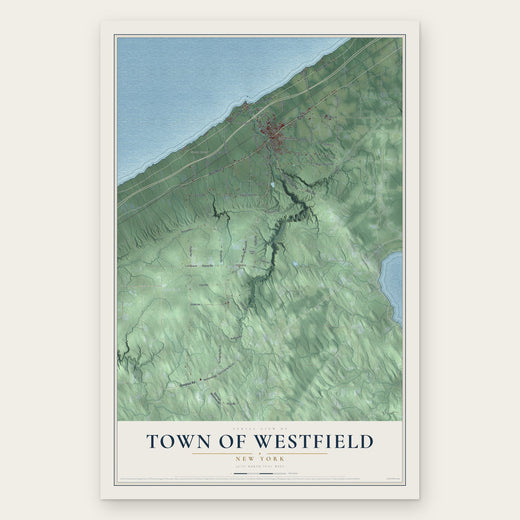 Town of Westfield, New York map print, the full design