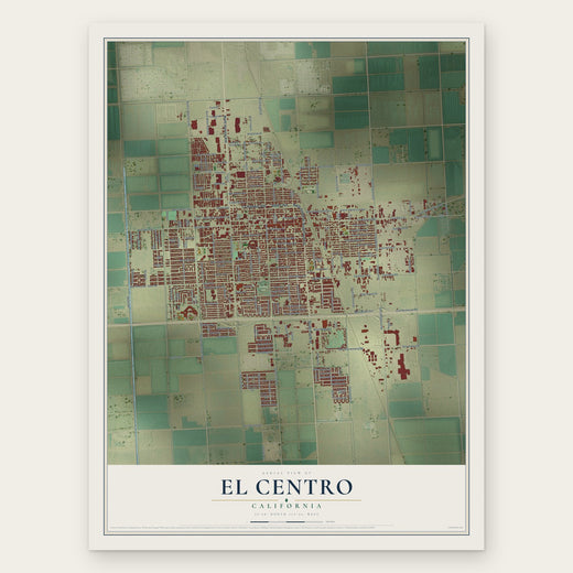 El Centro, California map print, the full design