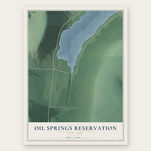 Oil Springs Reservation, New York map print, the full design