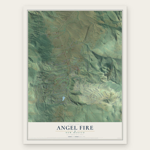 Angel Fire, New Mexico map print, the full design