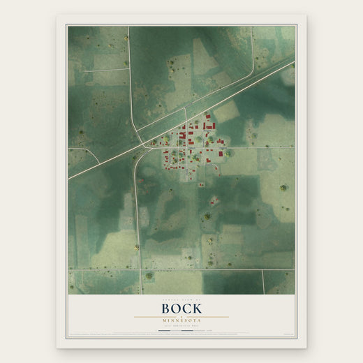 Bock, Minnesota map print, the full design