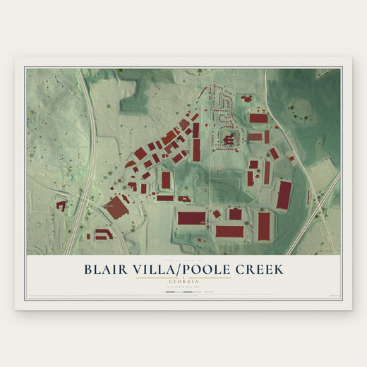 Blair Villa-Poole Creek, Georgia map print, the full design