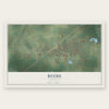 Beebe, Arkansas map print, the full design