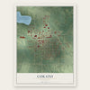 Cokato, Minnesota map print, the full design