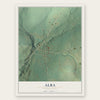 Alba, Pennsylvania map print, the full design