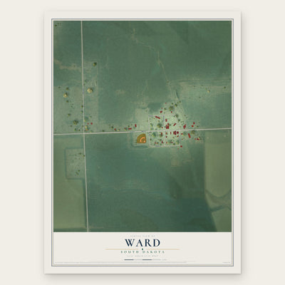 Ward, South Dakota map print, the full design