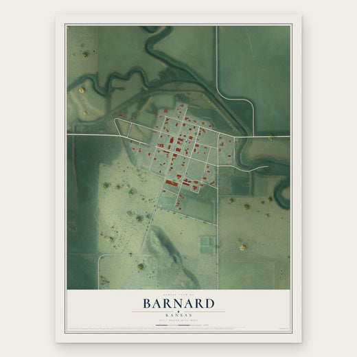 Barnard, Kansas map print, the full design