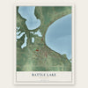 Battle Lake, Minnesota map print, the full design