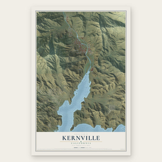 Kernville, California map print, the full design