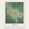 Sublette, Illinois map print, the full design