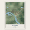 Heyburn, Idaho map print, the full design