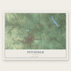 Pittsfield, Illinois map print, the full design