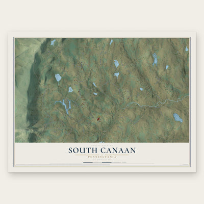 South Canaan, Pennsylvania map print, the full design