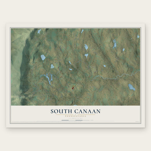 South Canaan, Pennsylvania map print, the full design