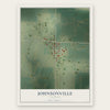 Johnsonville, Illinois map print, the full design
