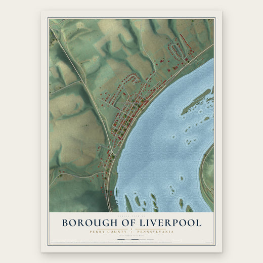 Borough of Liverpool, Perry County, Pennsylvania map print, the full design