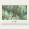Export, Pennsylvania map print, the full design