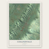 Collinsville, Alabama map print, the full design