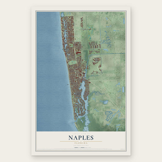Naples, Florida map print, the full design