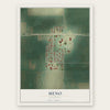 Meno, Oklahoma map print, the full design