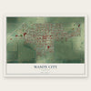 Mason City, Illinois map print, the full design