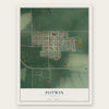 Potwin, Kansas map print, the full design