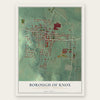 Borough of Knox, Clarion County, Pennsylvania map print, the full design