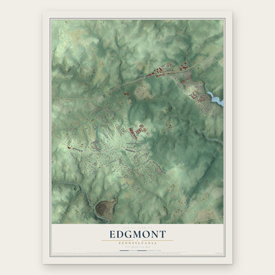 Edgmont, Pennsylvania map print, the full design