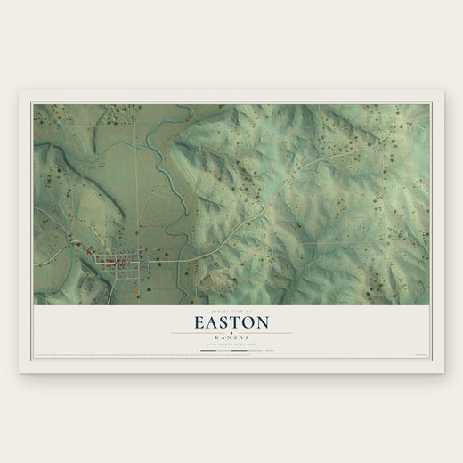 Easton, Kansas map print, the full design