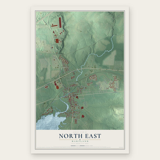 North East, Maryland map print, the full design