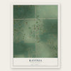 Ravinia, South Dakota map print, the full design