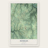 Hodges, Alabama map print, the full design