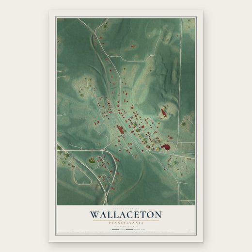 Wallaceton, Pennsylvania map print, the full design