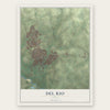 Del Rio, Texas map print, the full design