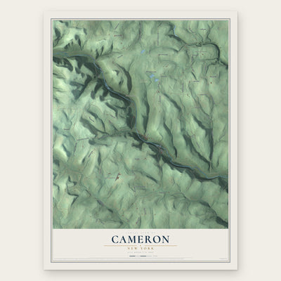 Cameron, New York map print, the full design