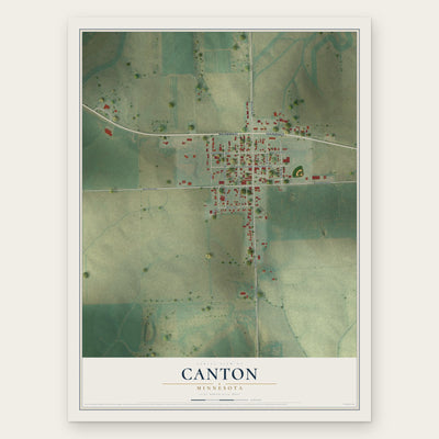 Canton, Minnesota map print, the full design